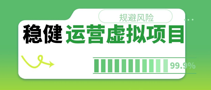 稳健运营虚拟项目，避免风险，实现可观收益的策略与技巧-前途喜乐资源网