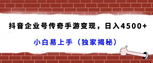 图片[1]-春节将至，寒假迎来手游高峰期，快学会抖音企业号变现赚大钱-前途喜乐资源网