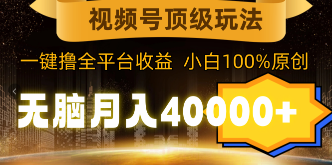 别只盯着抖音头条，视频号小白也能月入过万！-前途喜乐资源网