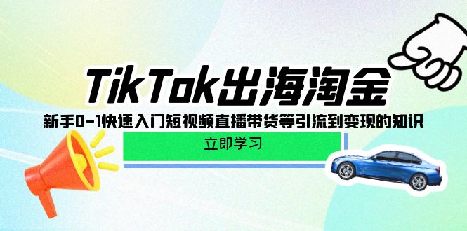 TikTok直播带货入门到精通：从0到1的全链路运营课程-前途喜乐资源网